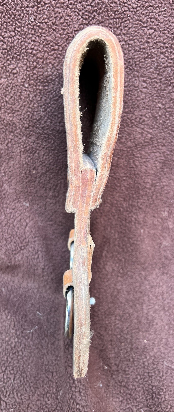 Custom Double Leather Spud Wrench Hanger Tool Holder Heavy Duty Brass Rivets