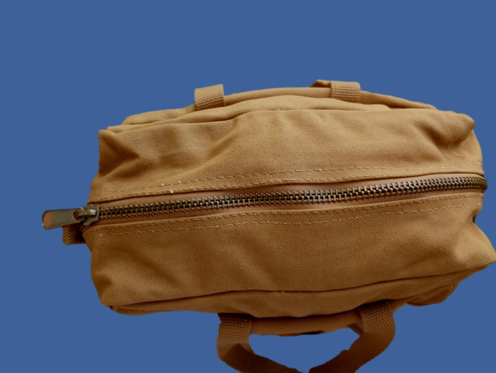MILITARY STYLE MECHANICS HARD BOTTOM TOOL BAG BRASS ZIPPER HEAVY DUTY COYOTE BRN