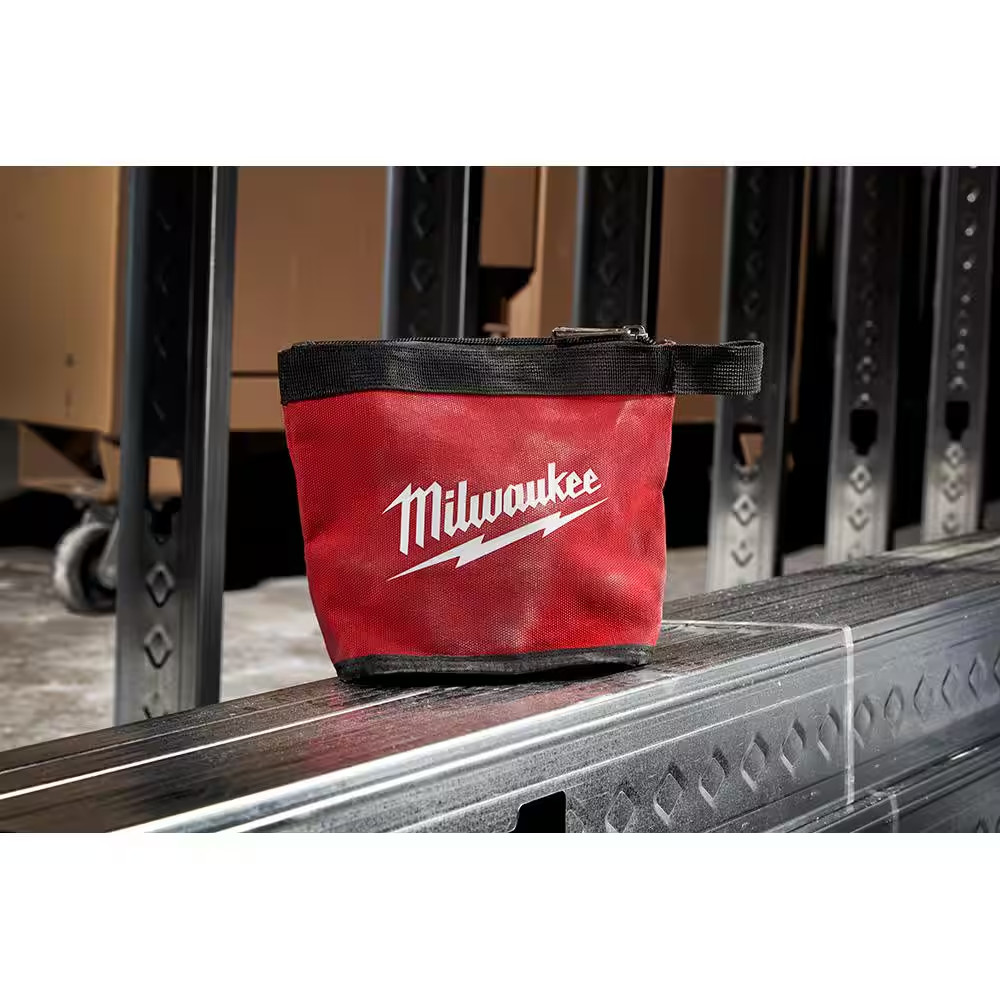Milwaukee Tool Bags Zipper Pouch Set 4 Pack Canvas 14 12 8 6 Inch Red Durable