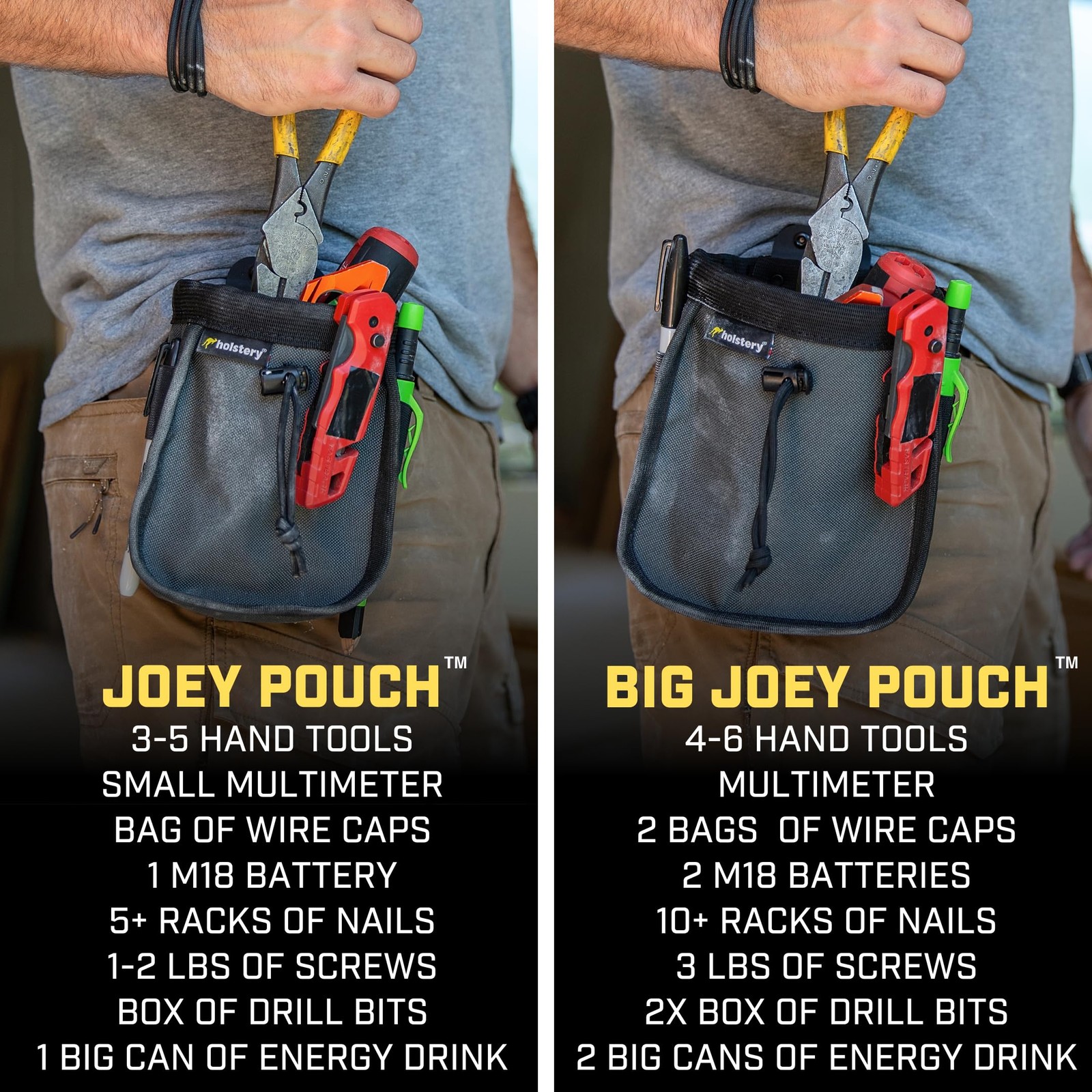 Joey Pouch V2 | Clip-On Tool Belt Bag for Tools, Screws, and Nails – Great fo…