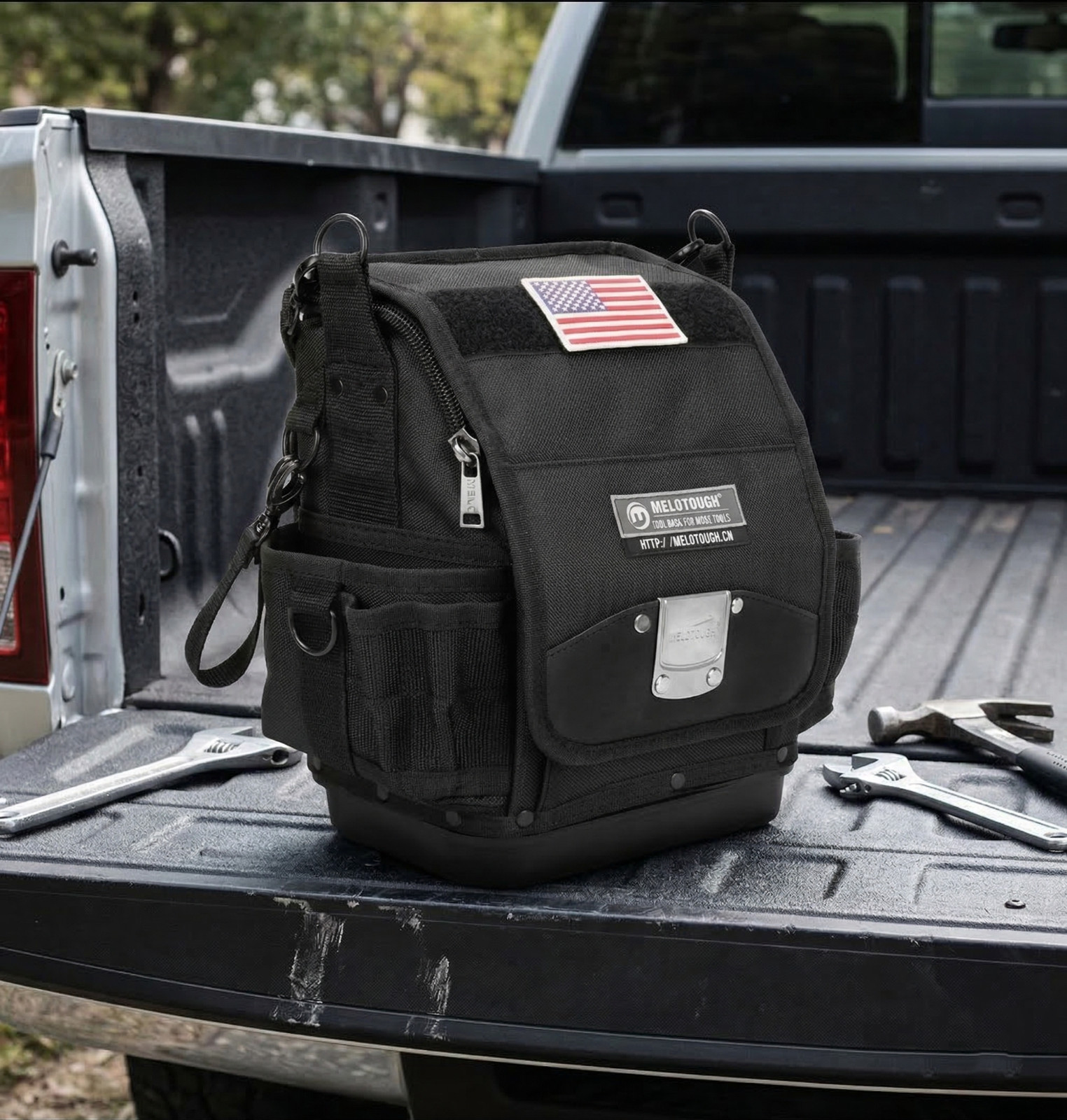 Professional Technician Tool Bag 1680D Waterproof Base 44-Pocket Organizer