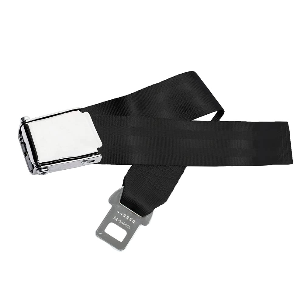 Airplane Travel Comfort Strap – Adjustable Extension for 9 – 24 Inch, Black