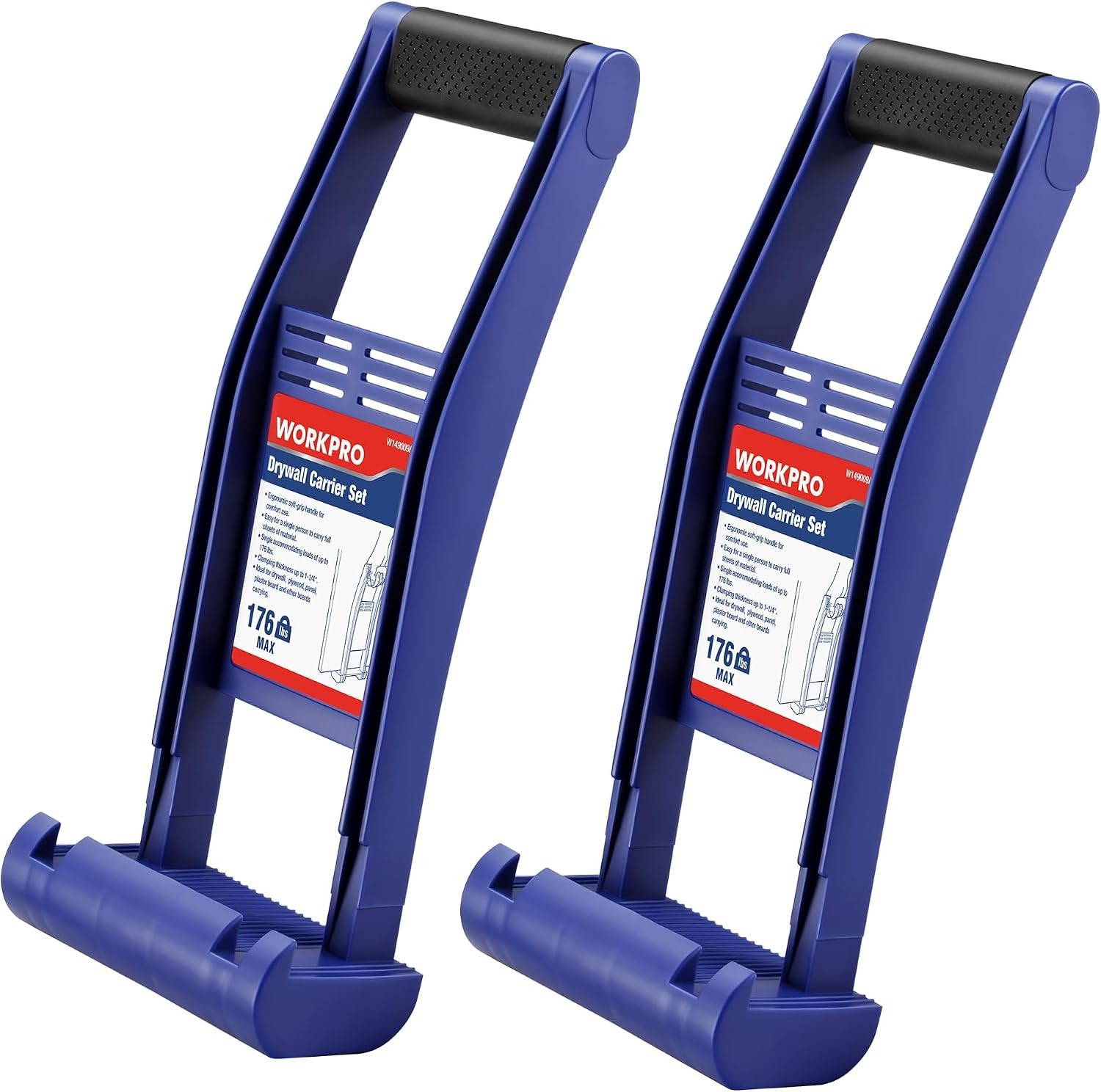 Drywall Carrier 2 Pack Plywood Carrier Tool with 176 lbs Load Capacity