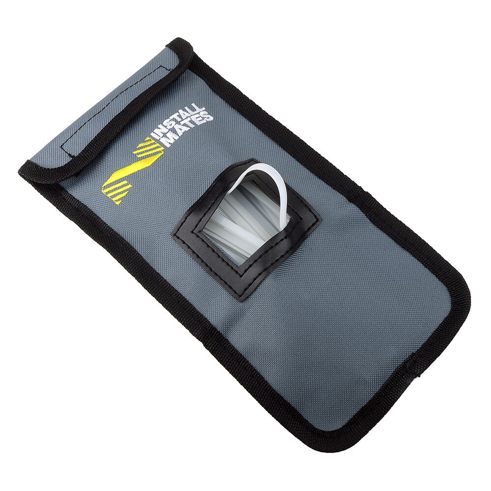 InstallMates™ 7″ Cable Tie Storage & Carry Pouch (Gray)