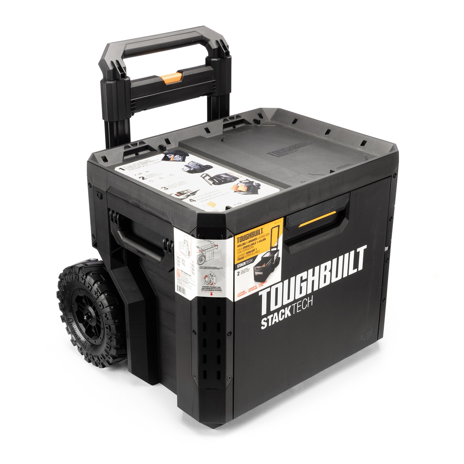 ToughBuilt StackTech 1-Drawer Rolling Locking Box, Tool Storage & Gear Organizer