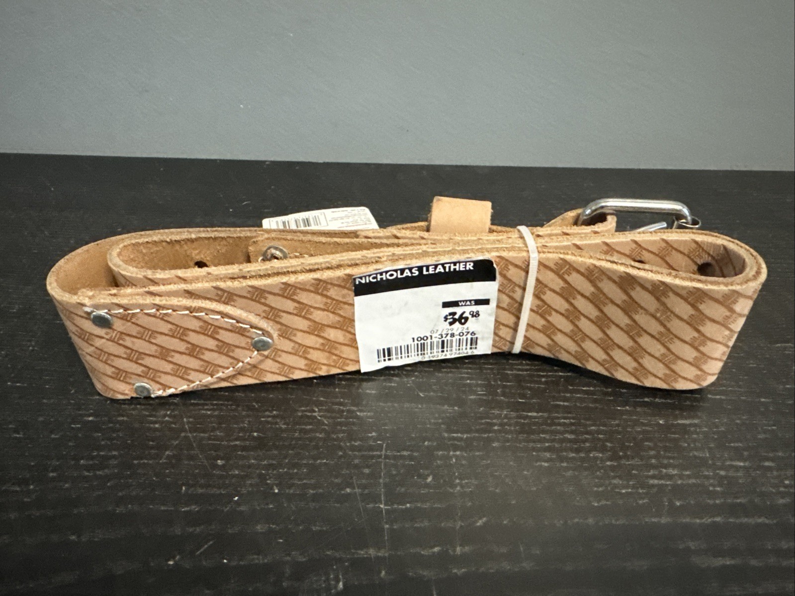 NEW McGuire-Nicholas 2″ Leather Work Belt/Tool Belt in Saddle Leather 28 – 46″