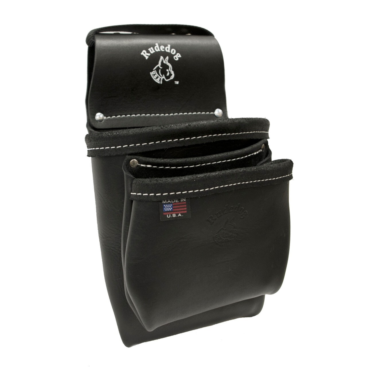 Professional Leather 2 Pocket Utility Tool Bag – Rudedog U.S.A. #1042