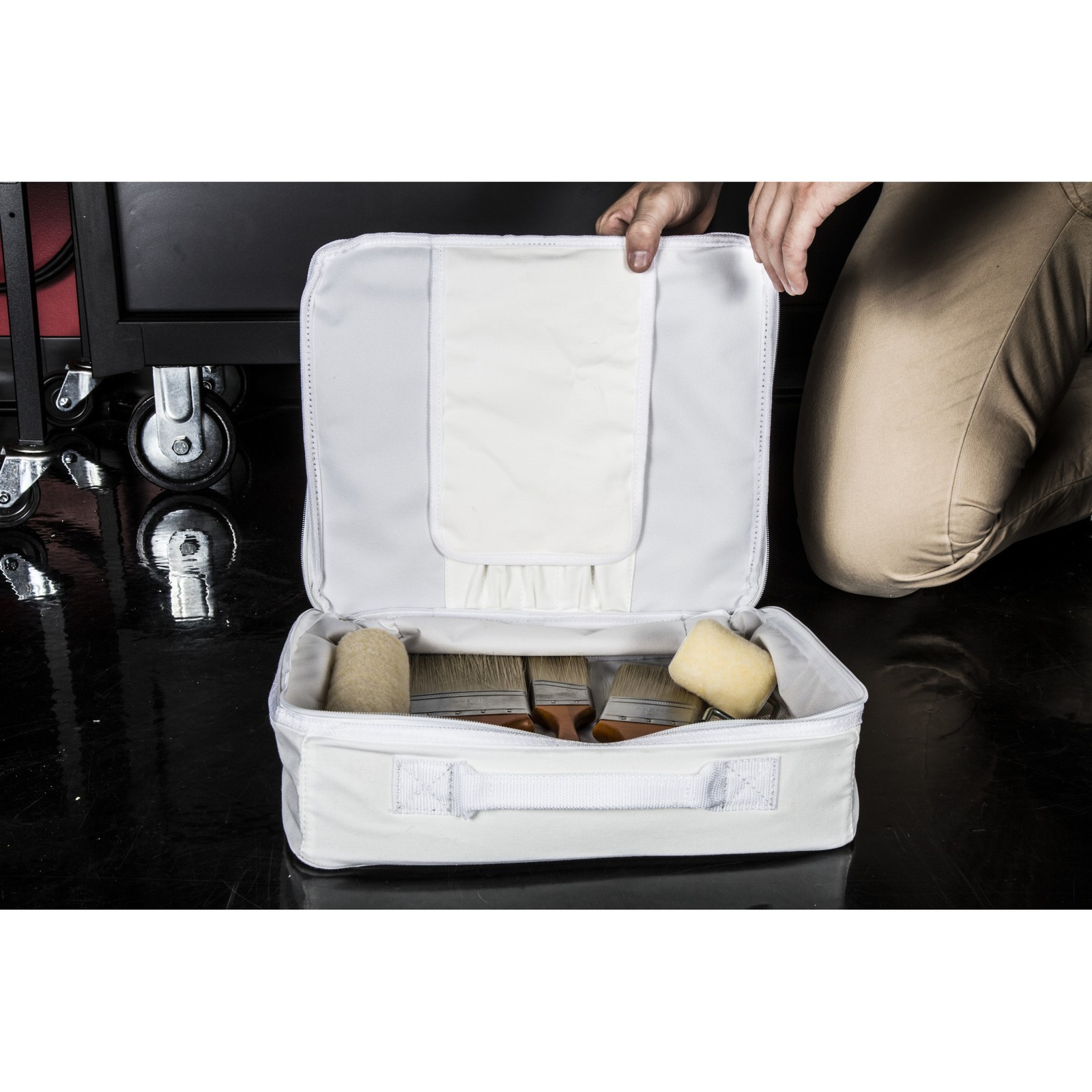 Painters Tool Supply Bag 14 inch White Dickies 57047