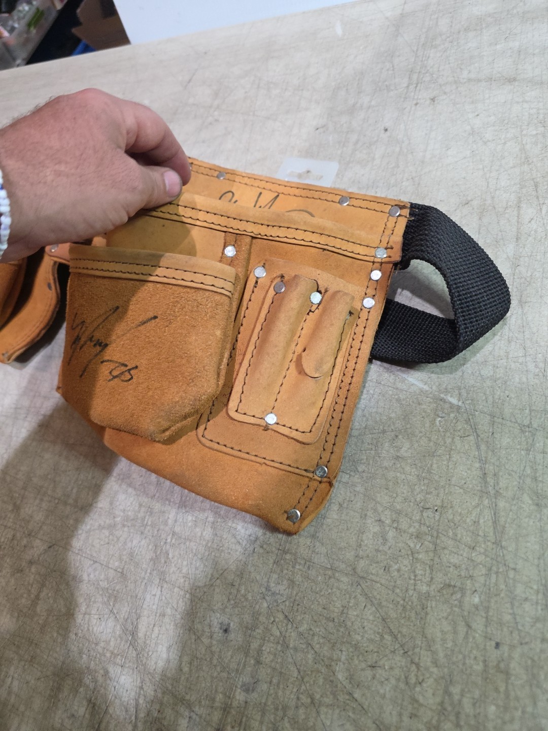 SEARS Craftsman Tool Holder Belt Leather (NEVER USED) W/signatures – USA!!