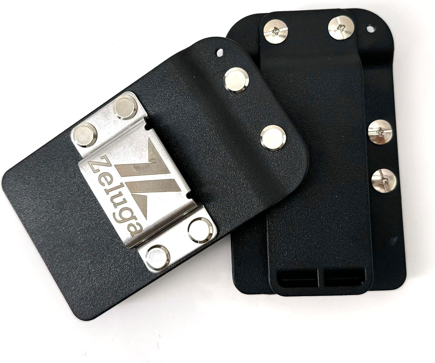 Clip-On Tool Belt Drill Holder – Fits Up to 3» Belts, Durable Stainless Steel