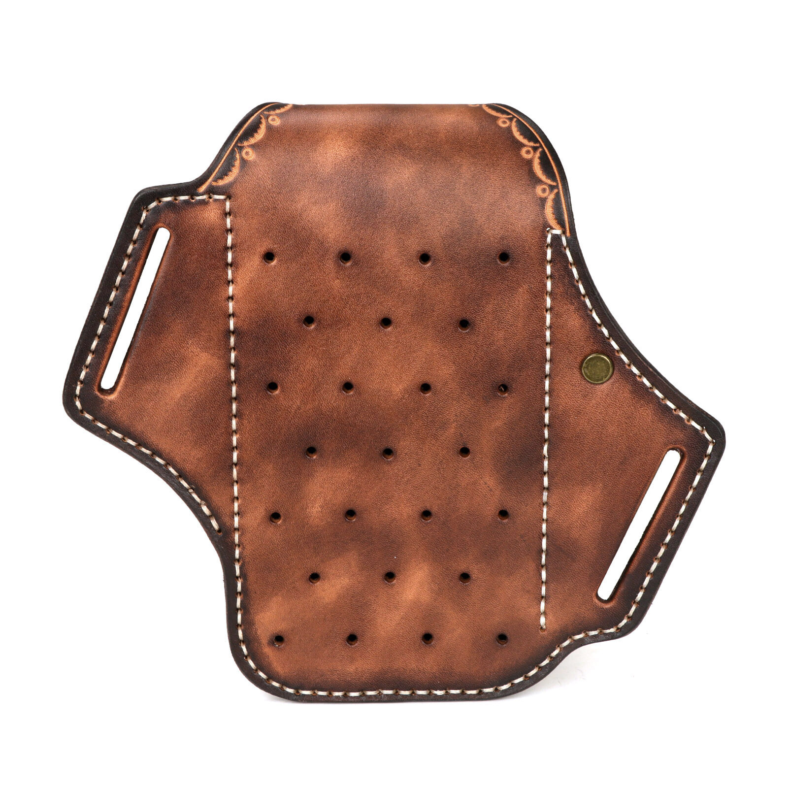 Leather Folding Knives Carry Sheath Belt Holster Tools Pouch Phone Case