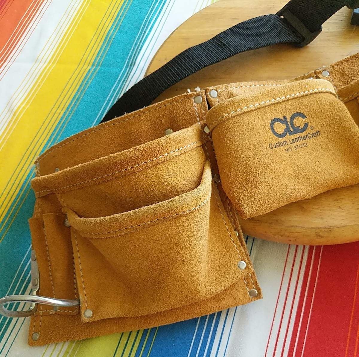 Tool Belt Leather NOS Handyman Gardener Carpenter Construction CLC # 370X2 wide