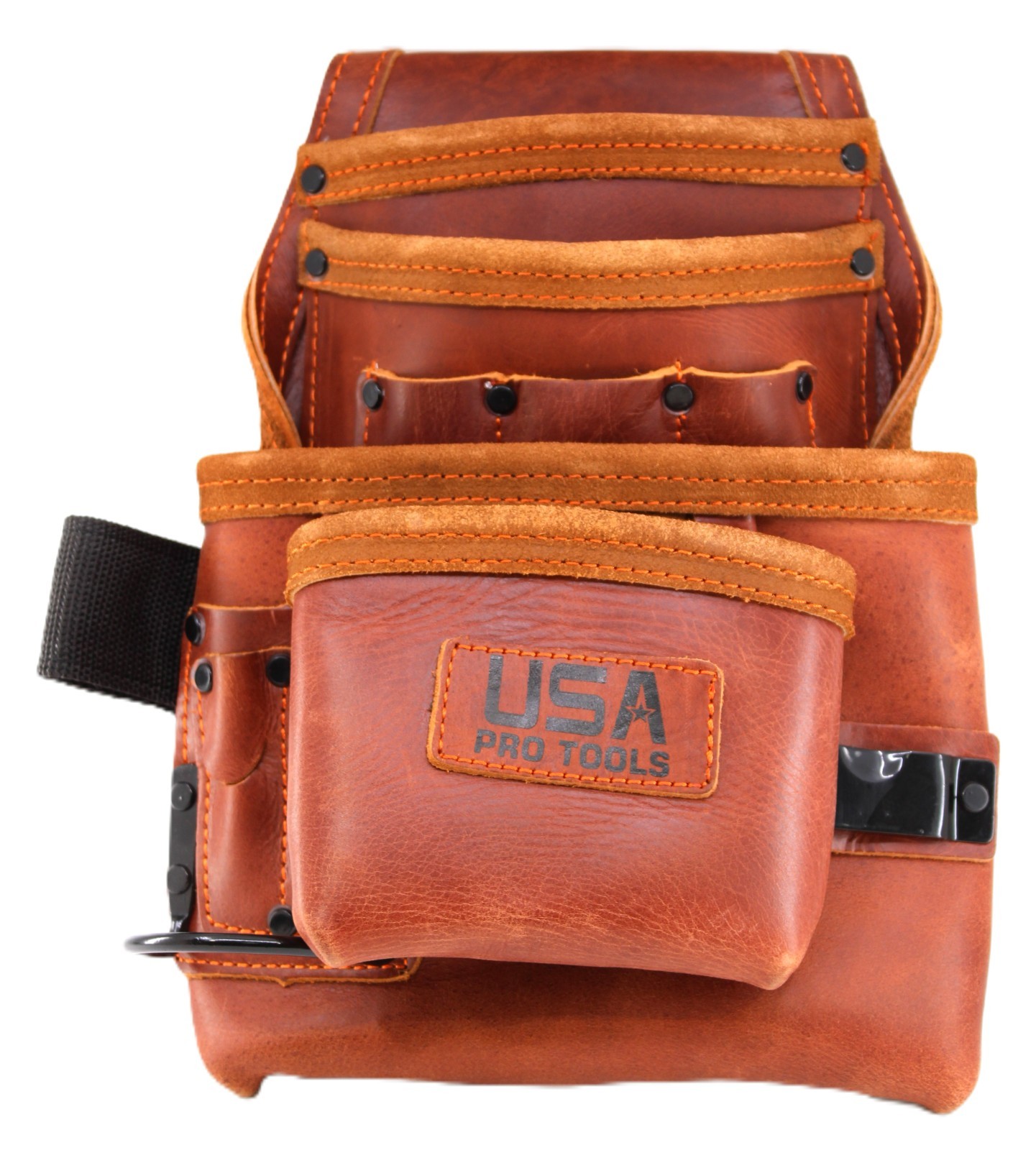 Heavy Duty Grain Leather Tool Pouch Set carpenter, Electrician, Belt & Hooks