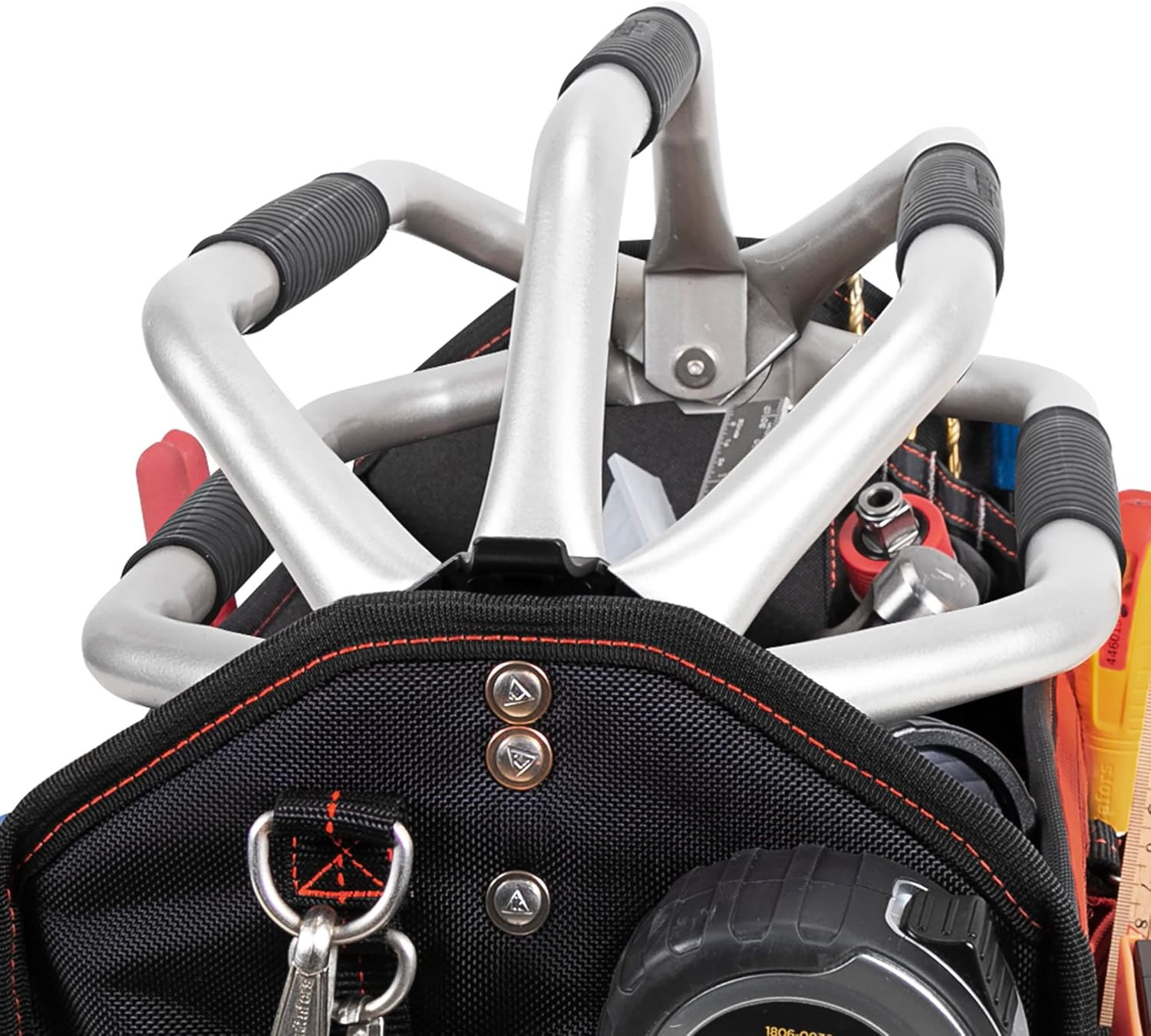 Heavy Duty Open-Top Tool Carrier with 32 Pockets and Durable Base Pad Feet