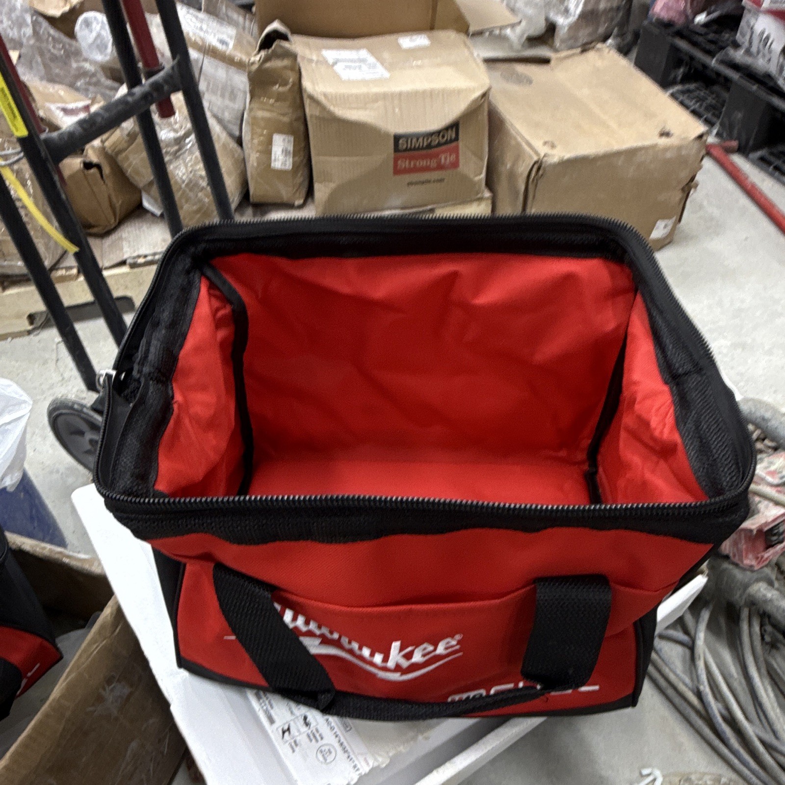 Milwaukee M18 FUEL Tool Bag Tote Red/Black Medium Fabric w/ Handle