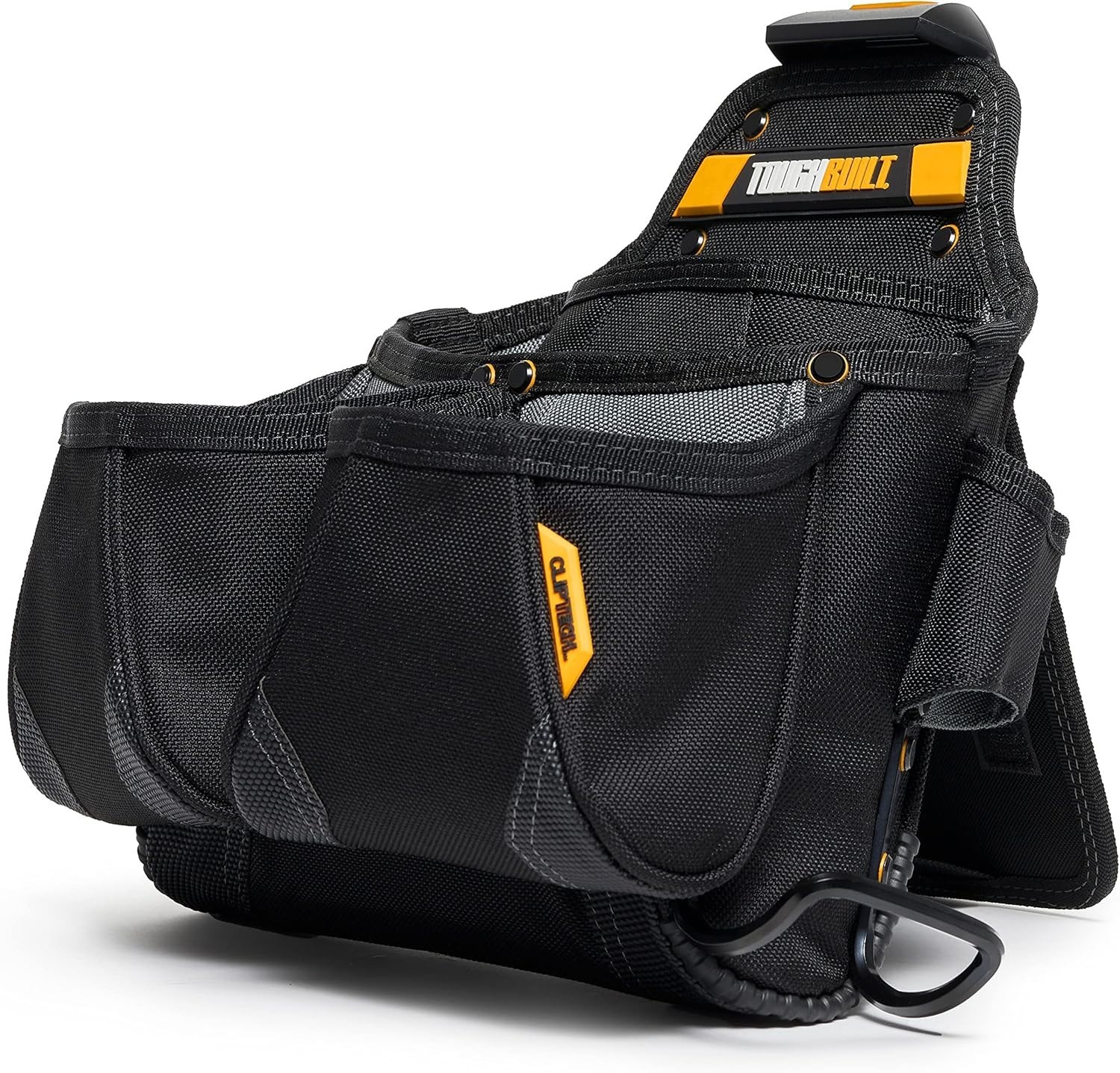ClipTech Framer Pouch Heavy-Duty Tool Organizer 10 Pockets Reinforced Kickstand