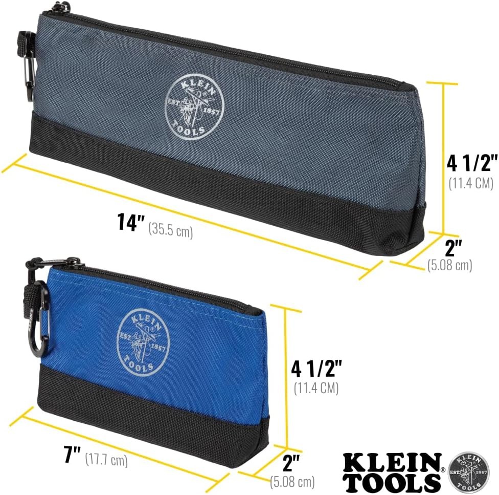 Klein Tools 55559 Stand-Up Zipper Bag Tool One Size, Gray/Black, Blue/Black
