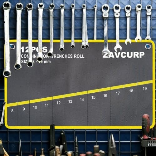 Wrench Roll Organizer Heavy Duty 2 Pack Waterproof Oxford 10 SAE 12 Metric
