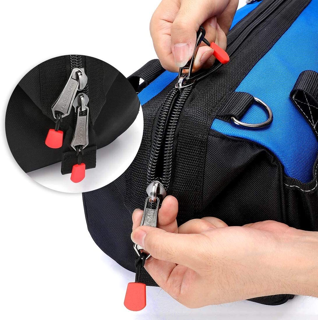 WORKPRO 18inch Close Top Wide Mouth Storage Tool Bag w/Adjustable Shoulder Strap