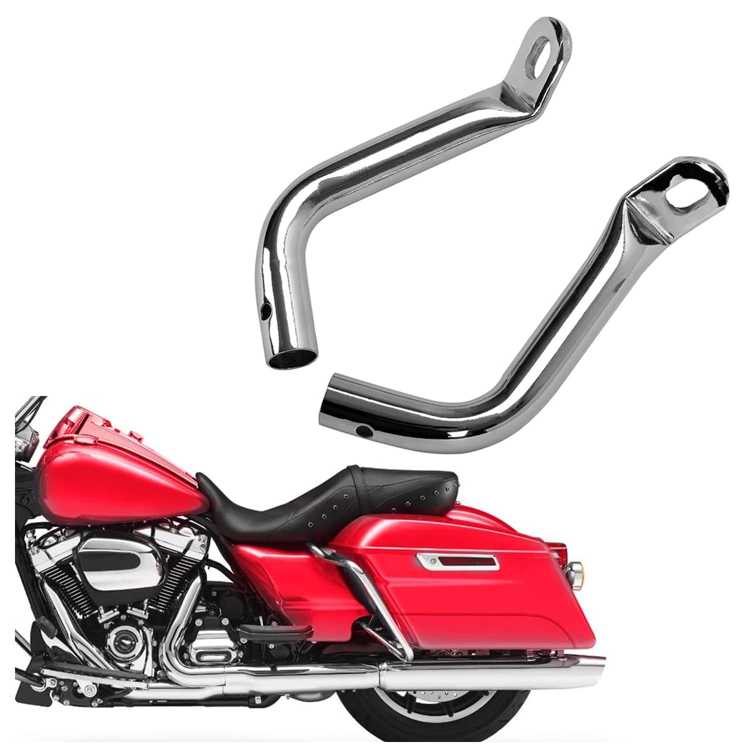 Saddlebag Guard Eliminator Bracket with 1993-2013 Harley Touring Road King FL…