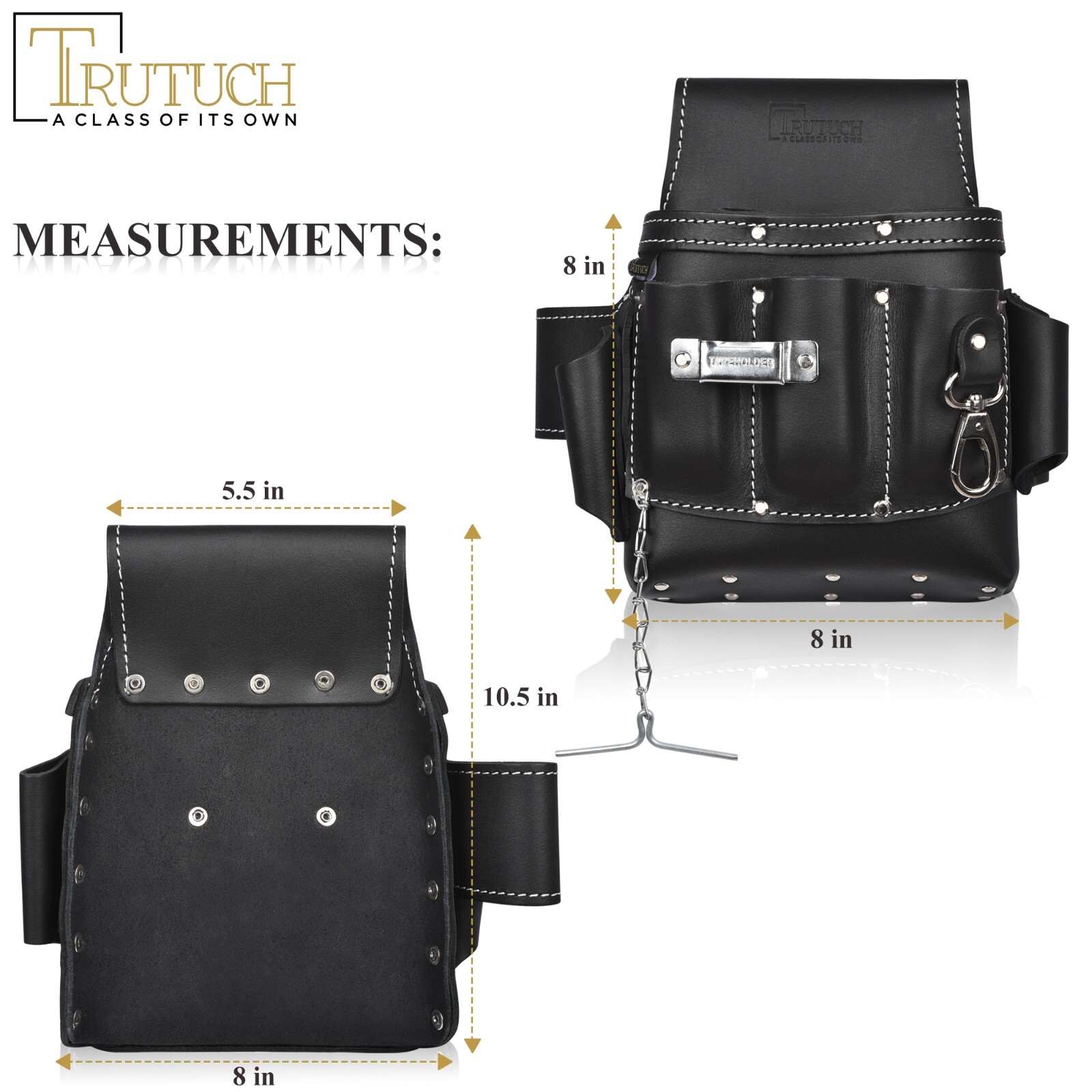 Trutuch Leather Electrician Tool Pouch | Electric Bag | Electric Pouch