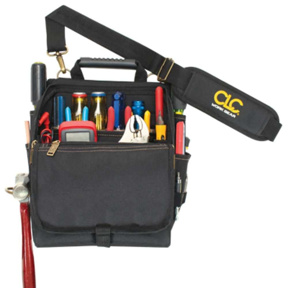 Clc Ercraft 1509 Zippered Professional Electricians Tool Pouch 21 Pocket Black