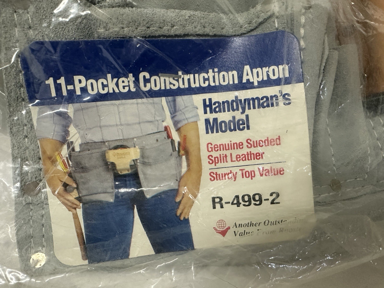 Rooster Construction Apron Carpenter Tool Belt Leather R-499-2 11 Pockets