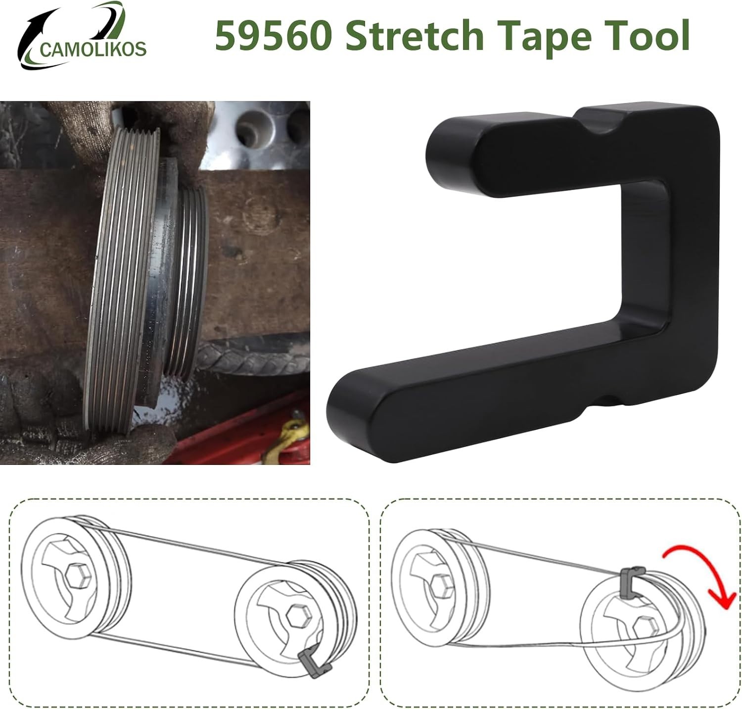 2-Sided Belt Replacement Tool for GM 5.3, 6.2, 6.6L Gas Engines – Durable Ste…