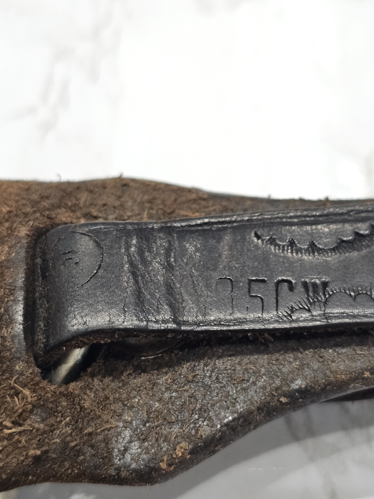 Vintage Tool Holster Leather Metal Hook Button For Belt Holster Pattern Key Ring