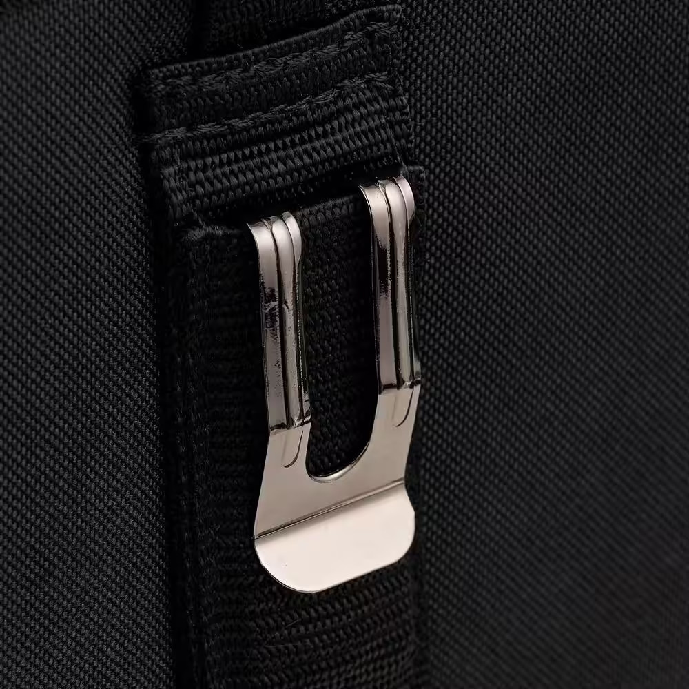 7 In. 3-Pocket Clip on Tool Belt Pouch