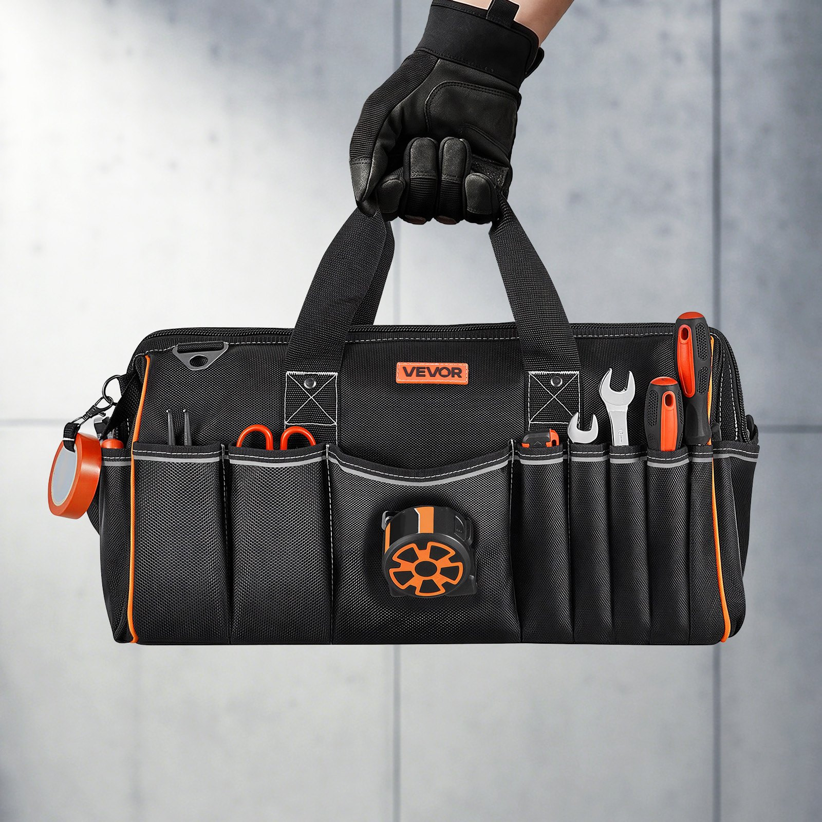 20″ Tool Bag 33 Pocket Large Tool Organizer Storage w/Shoulder Strap