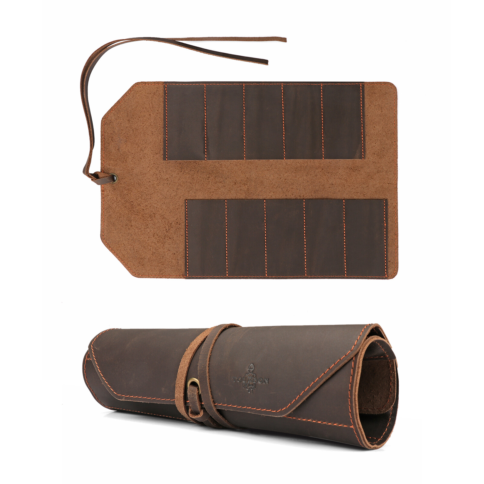 TOURBON Leather Carving Tool Organizer Holster – Roll-up Knife Carrier Storage