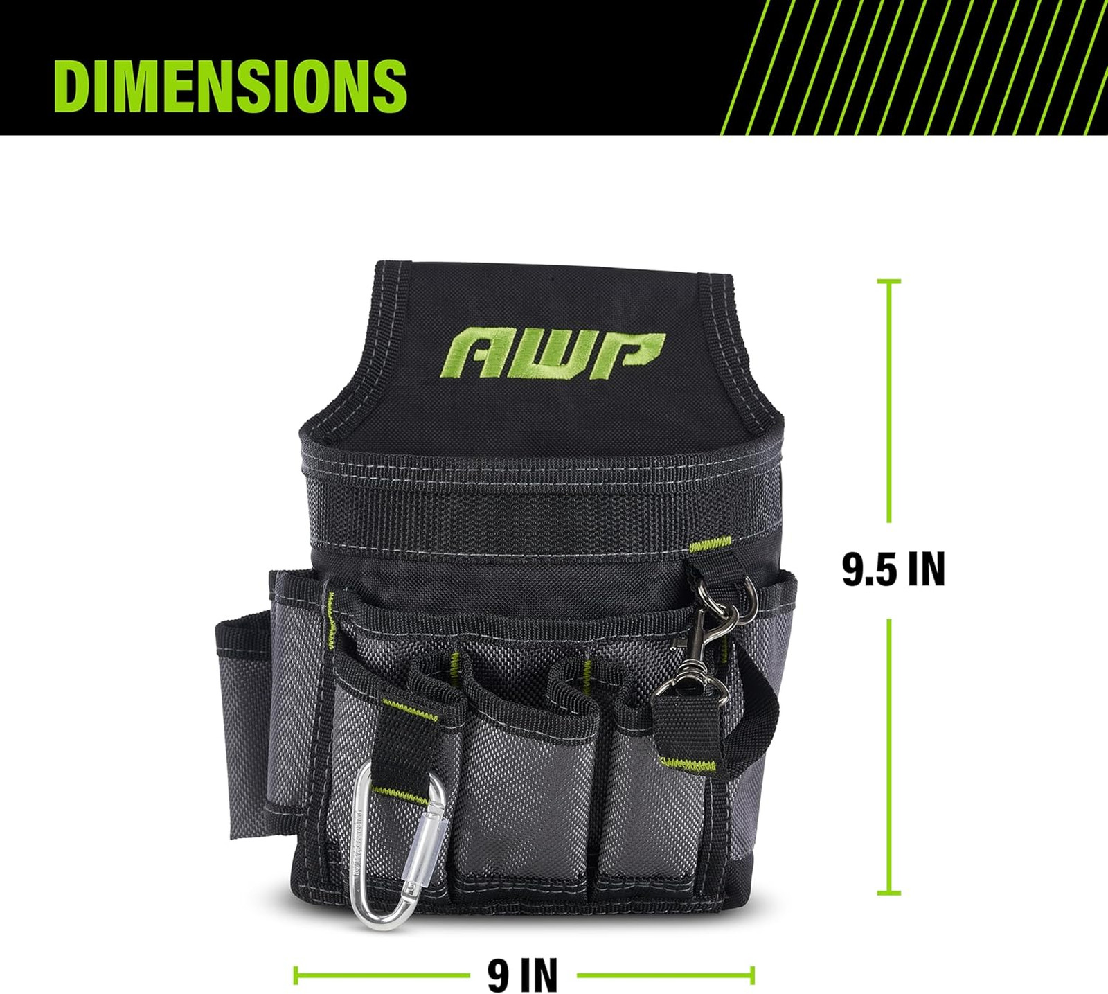 Ballistic Nylon Mini Tool Pouch Multi-Pocket Organizer for Electricians