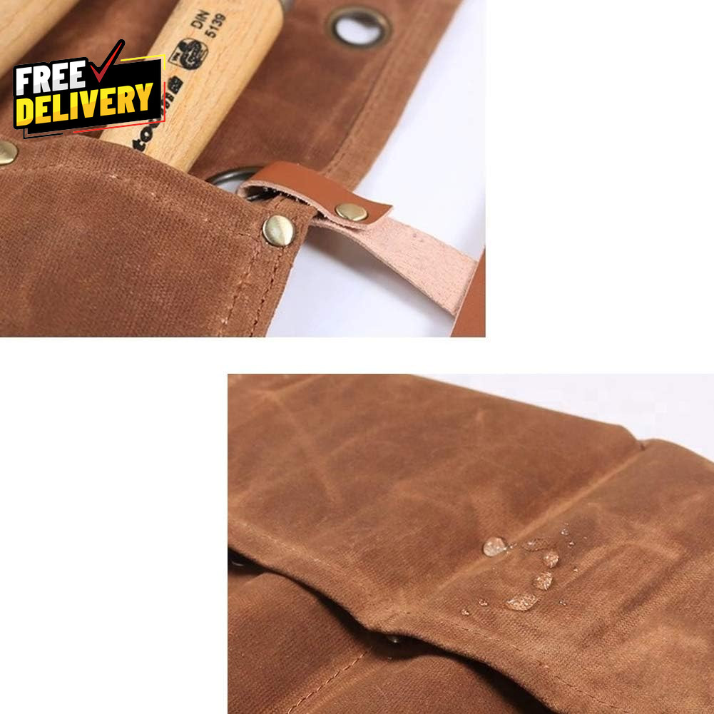 Chisel Roll Waxed Canvas Tools Wrench Roll up Pouch Chisel Carrying Case Wren…