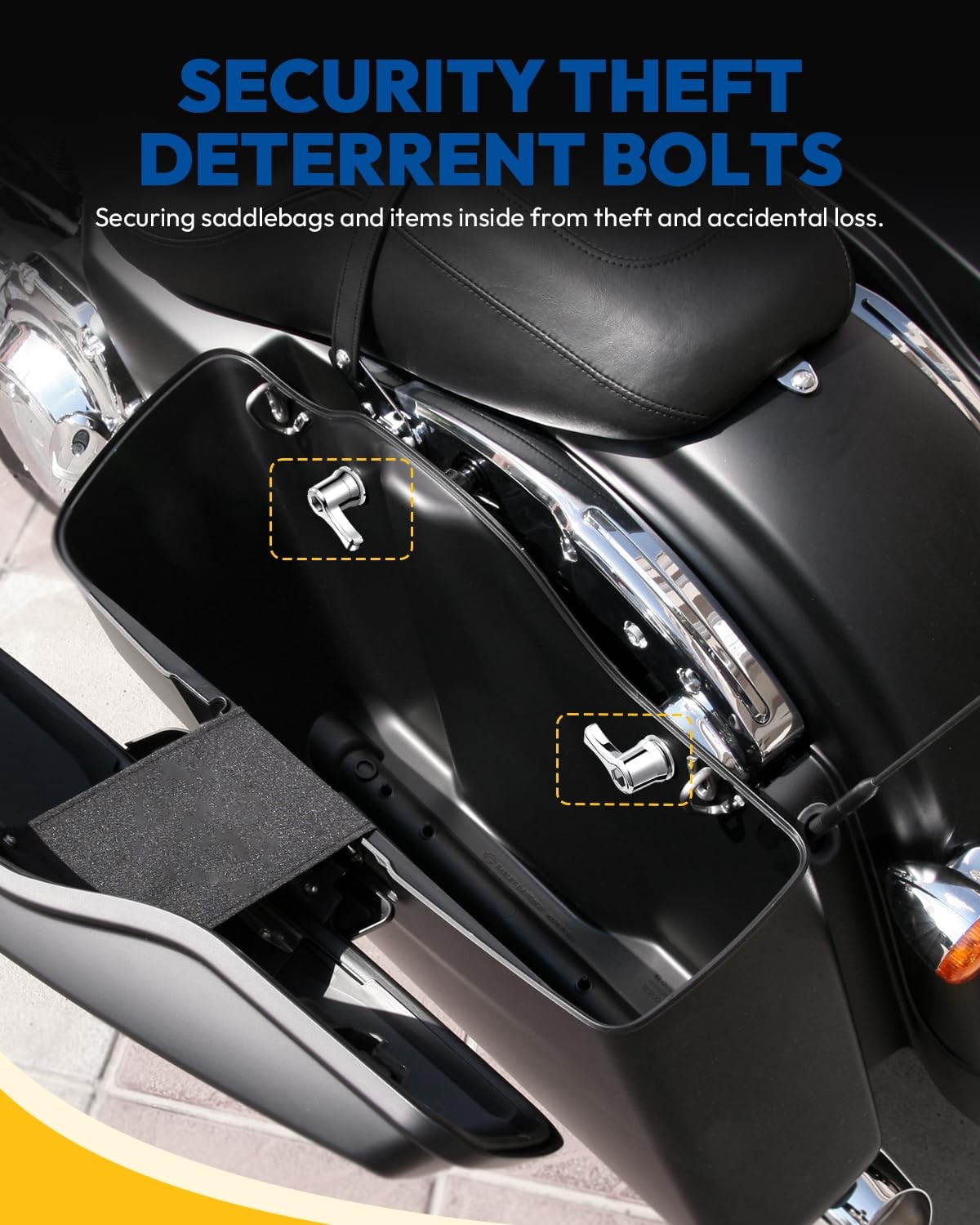 Saddlebag Lock Bolts for Harley Touring Softail Road Glide Security Hardware