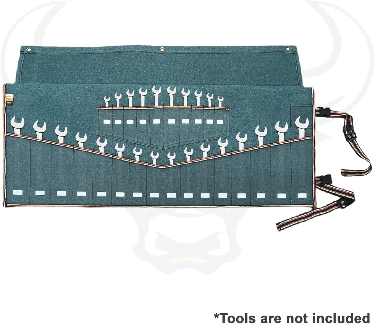 Wrench Organizer 26 Pocket Roll Up Pouch with Carry Bag Tool Metric & SAE Hand