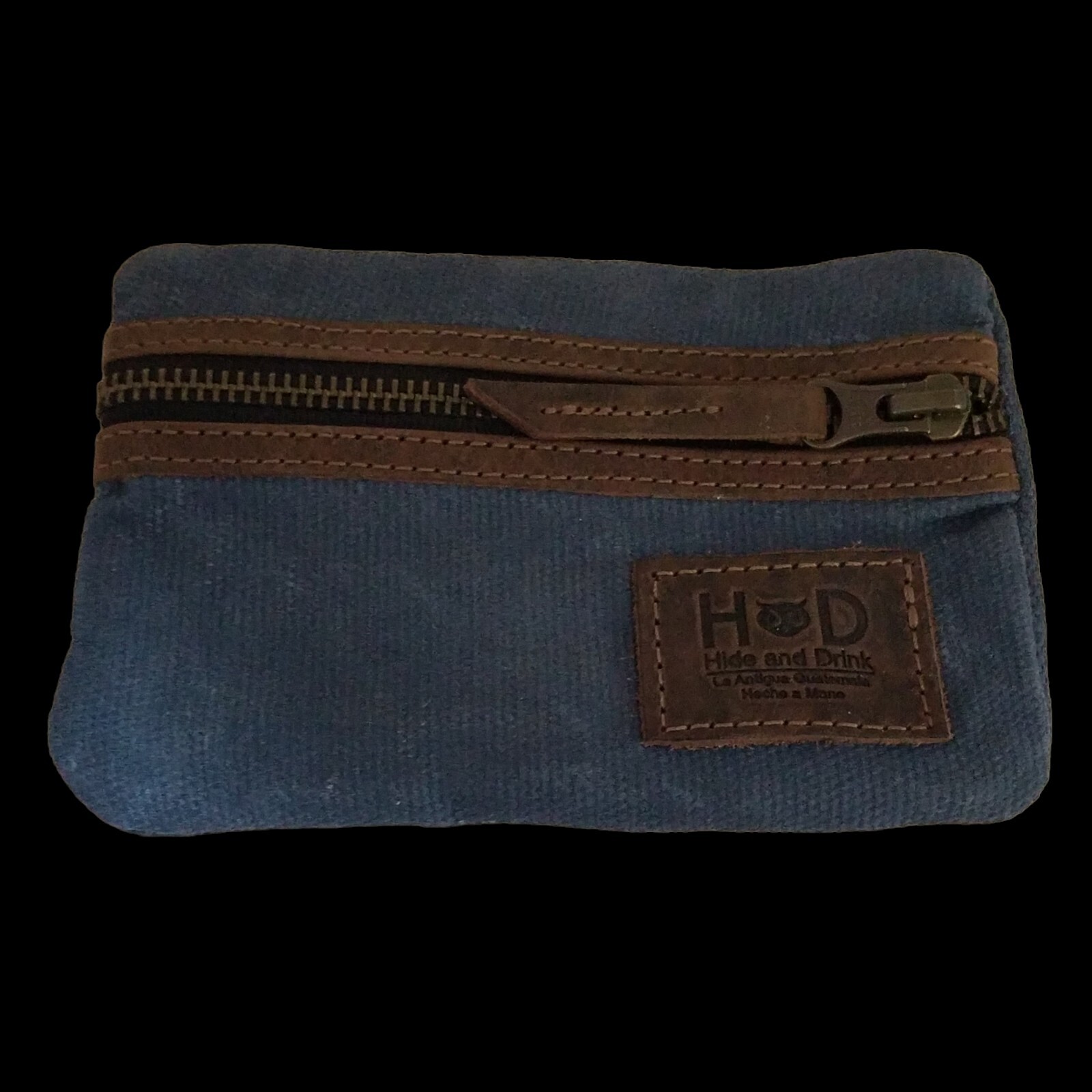 Hide & Drink Multi-Tool Pocket Pouch with Zipper Compartment Waxed Canvas Blue