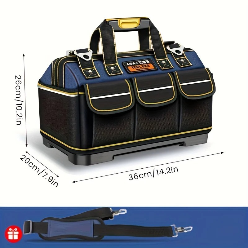 AIRAJ Multifunctional Tool Bag 1680D Oxford Cloth Waterproof Wear-Resistant Elec