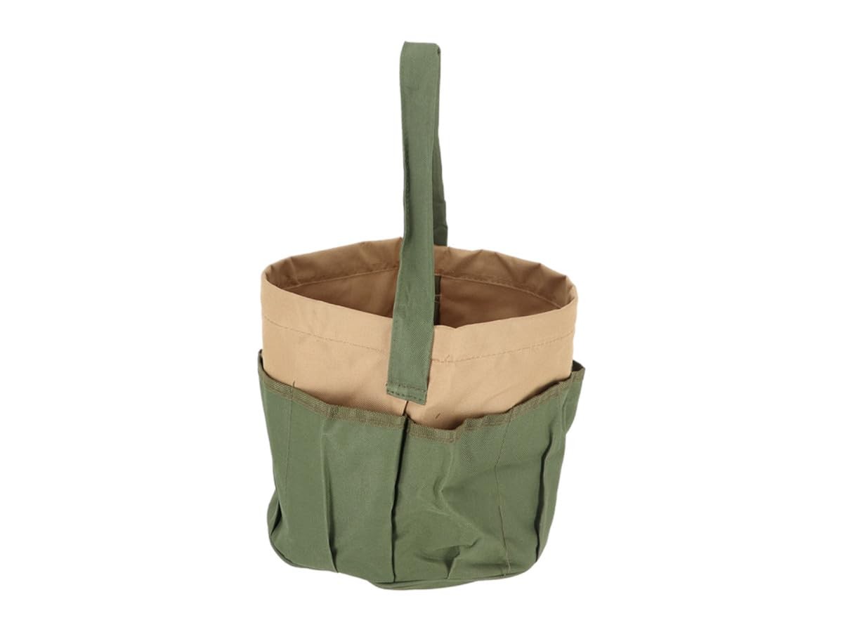 Canvas Round Tool Bag with Sturdy Handle – Perfect for Gardening Tools