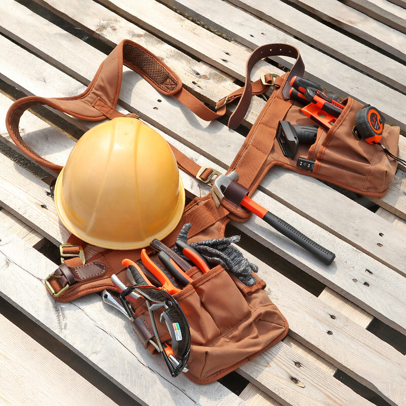 TOURBON Framer Tool Rig Belt Bag Harness Pack Carpenter Bag Drill Pouch Small