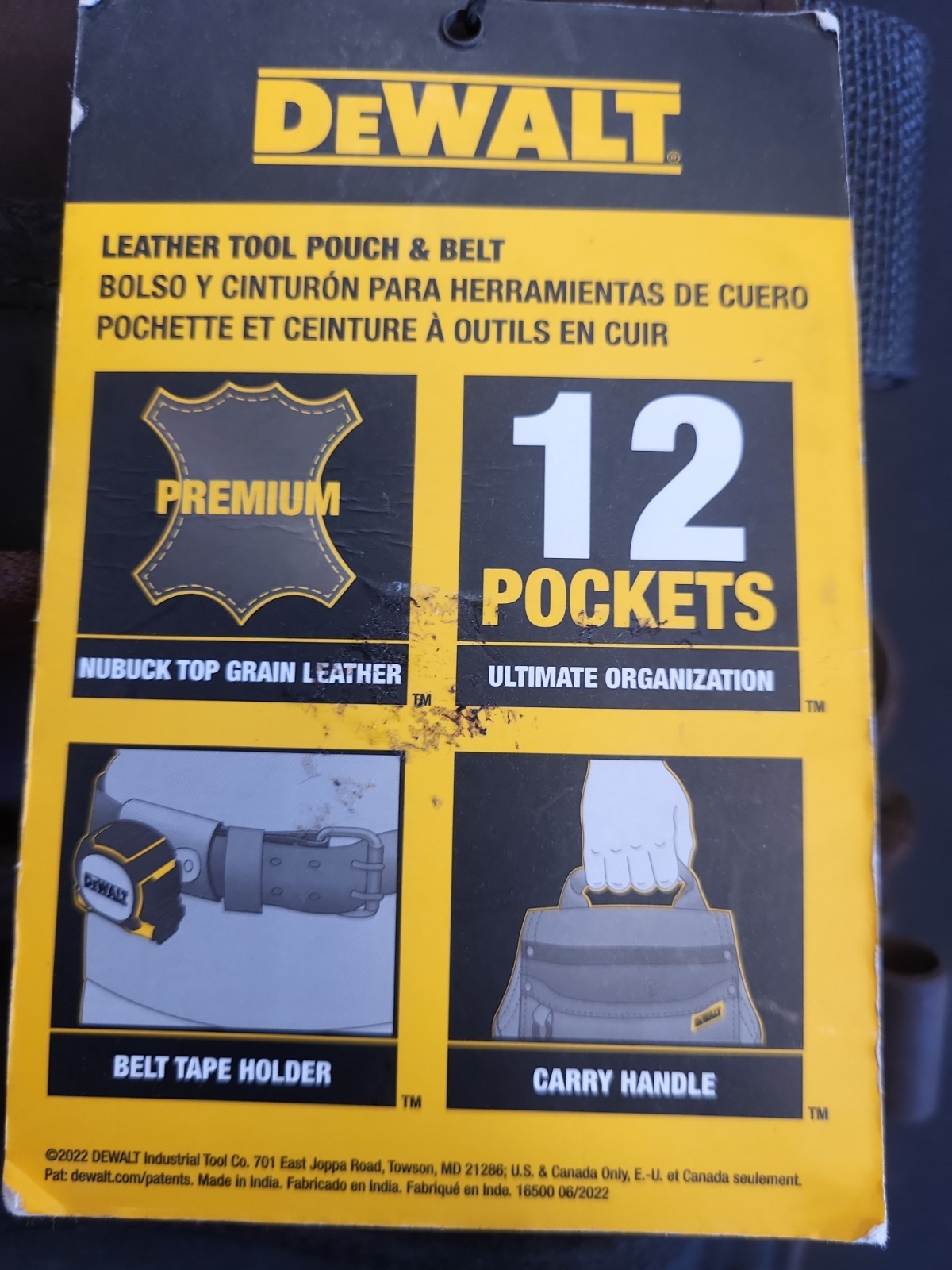 DEWALT Tool Pouch W/Belt Leather DWST550115