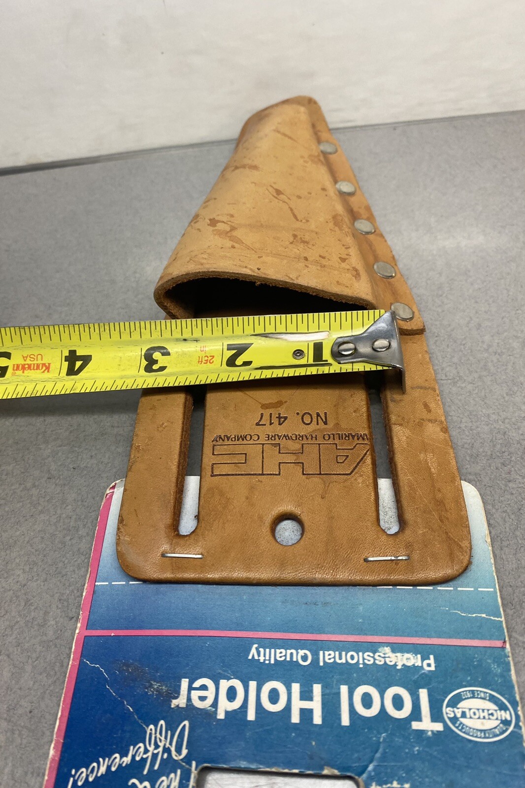Vintage Leather Belt Loop Tool Holder Amarillo Hardware Company Nichols
