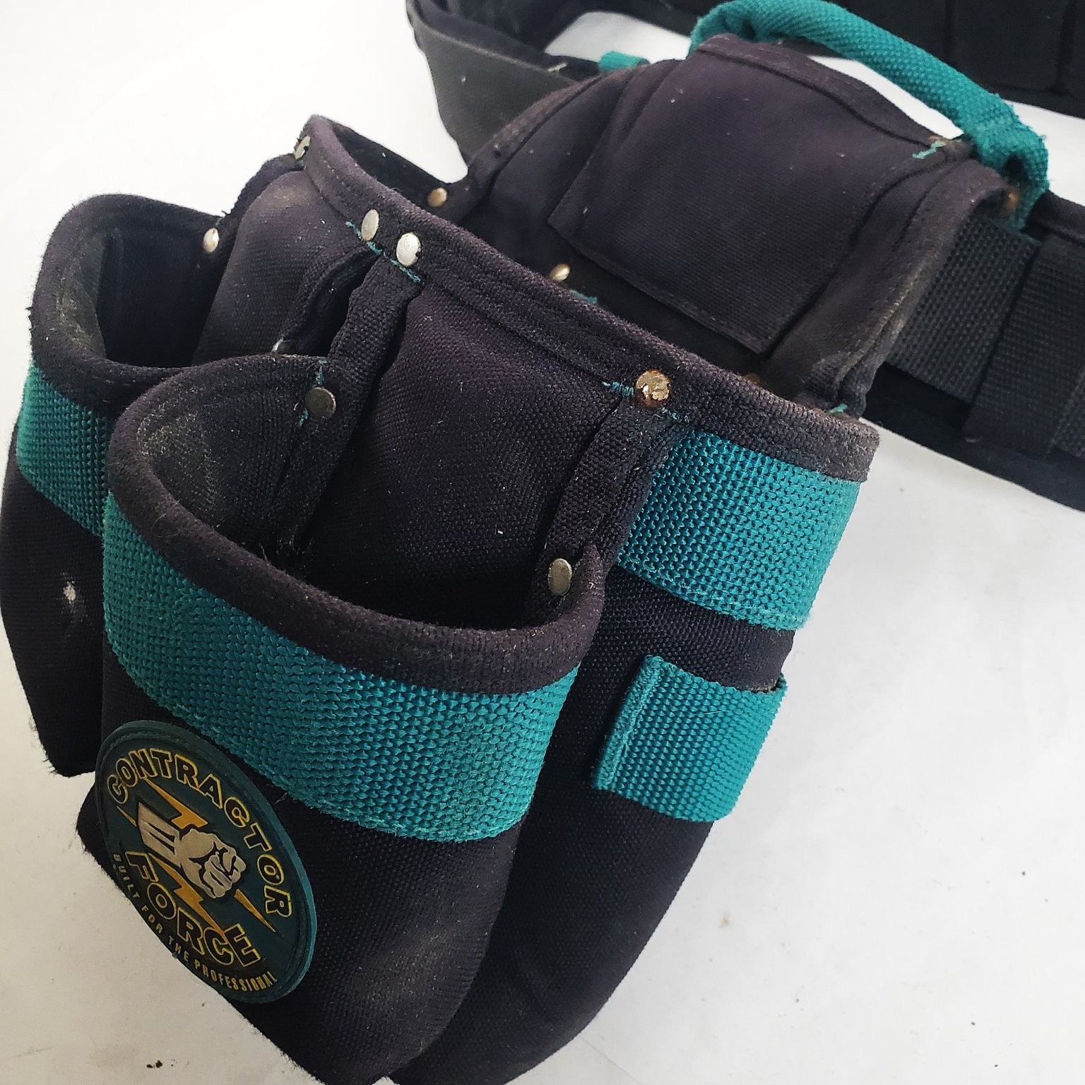 Gatorback Tool Belt Pouch Padded Black Teal Contractor Force