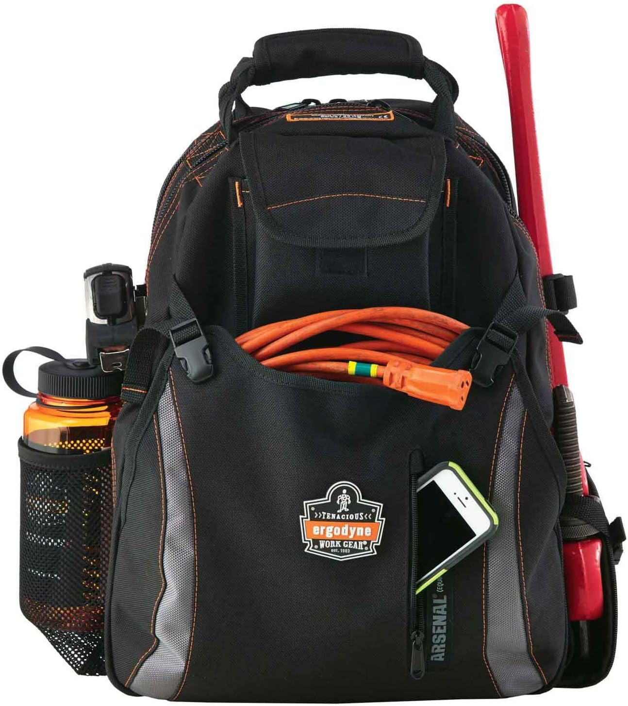 Arsenal 5843 Tool Backpack Dual Compartments,Black,Regular