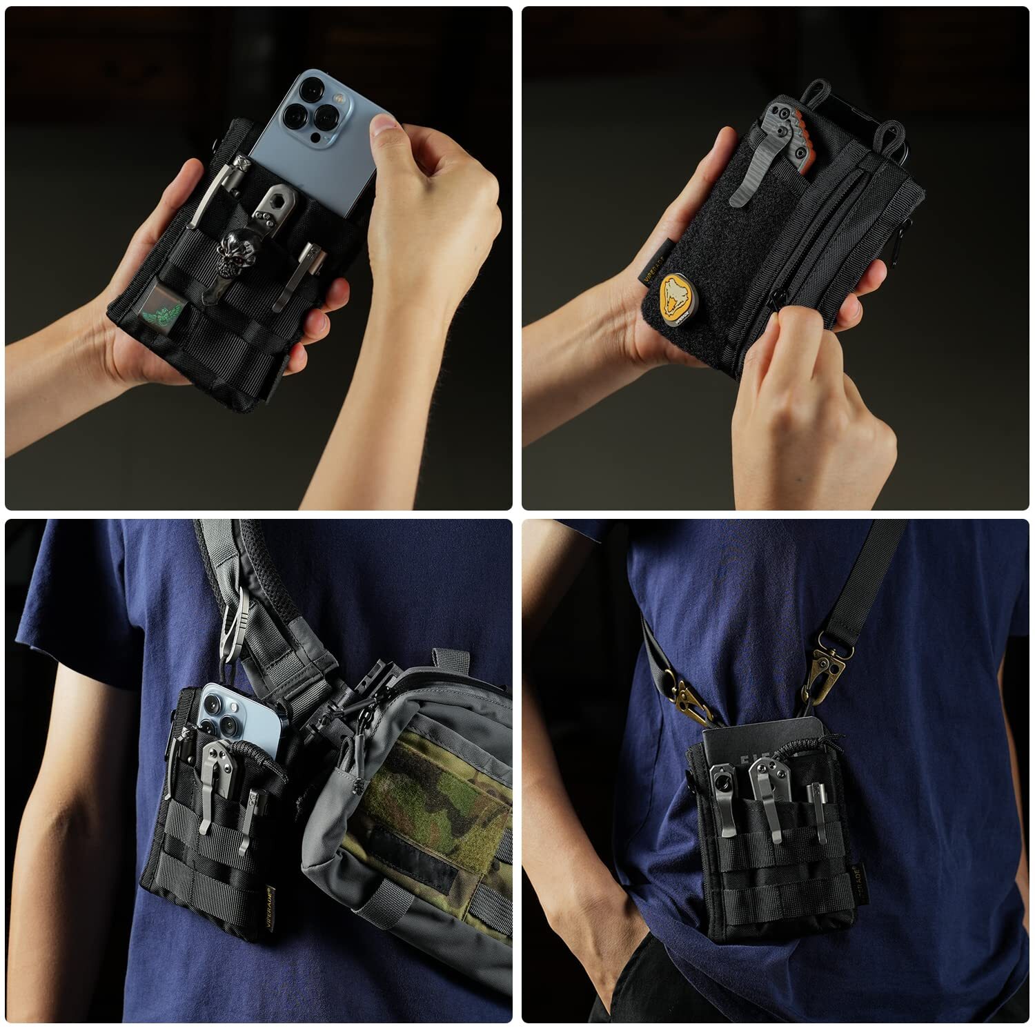 Ve16 Pocket Organizer Edc Pouch For Men 7 Pockets Edc Pocket Organizer Edc Pouch