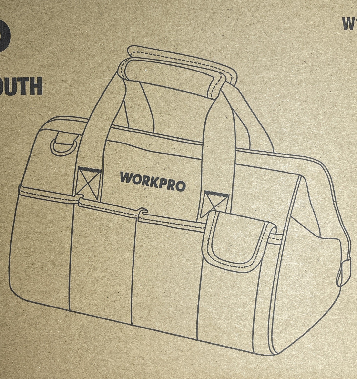 Workpro 14” Close-Top Wide Mouth Storage Bag Tool Bag W136016A Blue / Black
