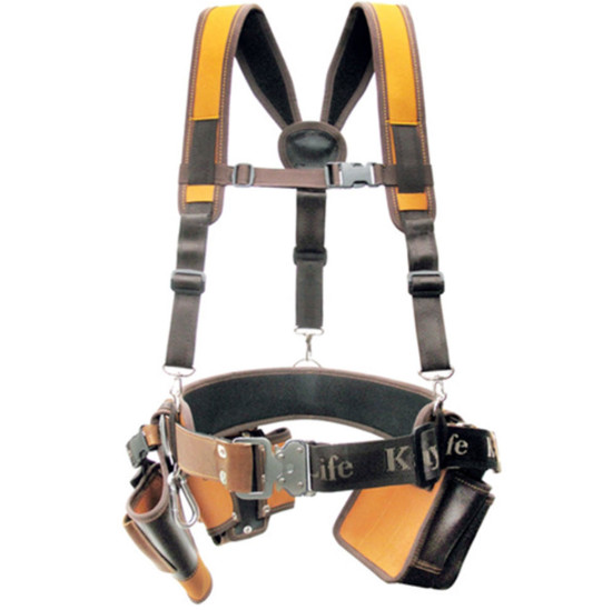 KAYALIFE KL-800 Work Tool Belt Set Pouches Suspenders Wide Belt Made Korea