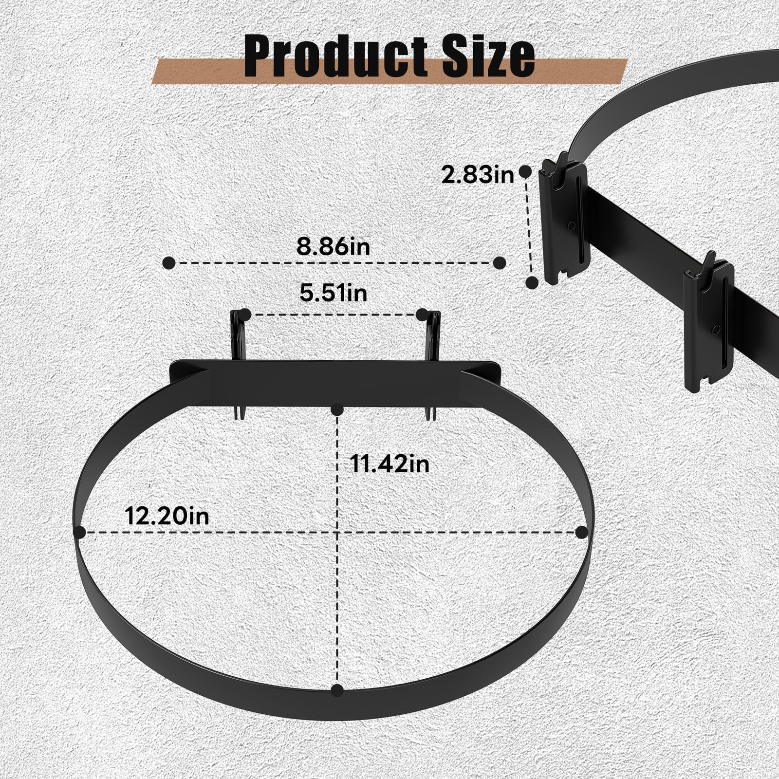 2 Pcs Track 5 Gallon Bucket Holder Wall Mounted Bucket Hanger Track Heavy Dut…
