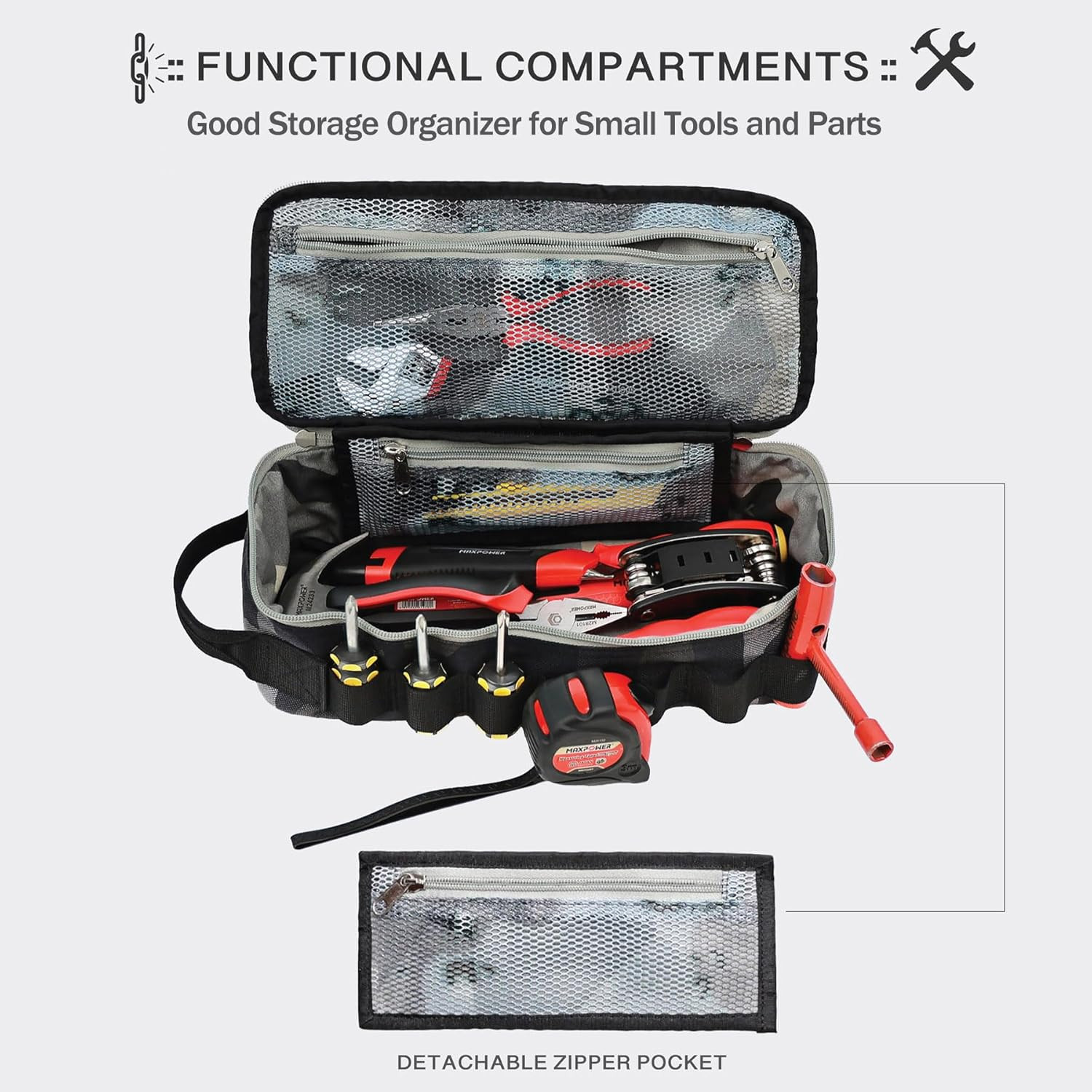 Rough Enough EDC Tool Bag Organizer with Handle – Portable & Durable