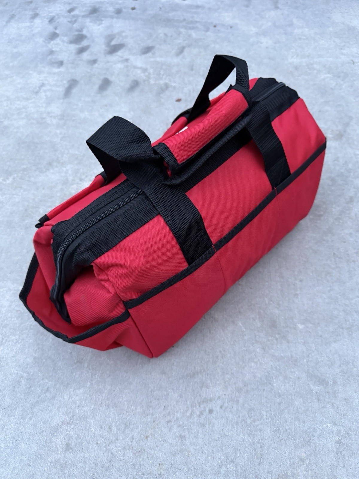 Snap On Tools Large Tool Bag Travel Carry Case Snap-On Racing Tool Red